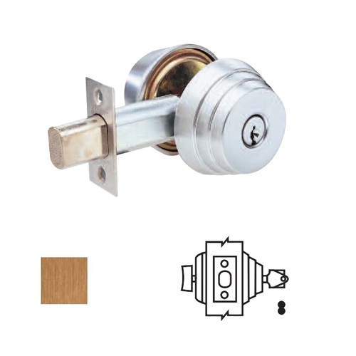 E Series Grade 2 Deadbolt Satin Bronze