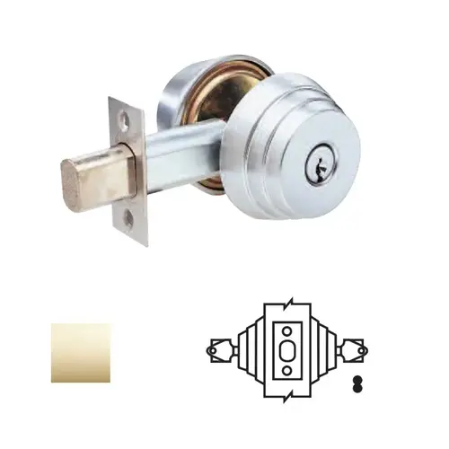 E Series Grade 2 Deadbolt Bright Polished Brass