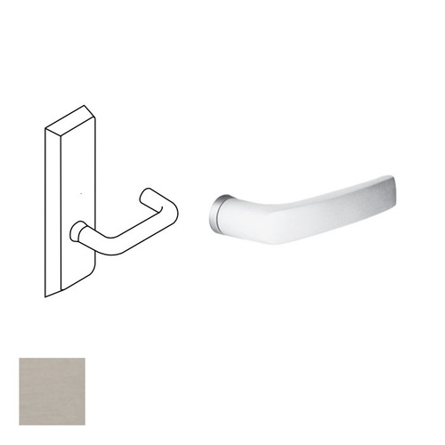 Exit Device Lever Trim, Satin Stainless Steel