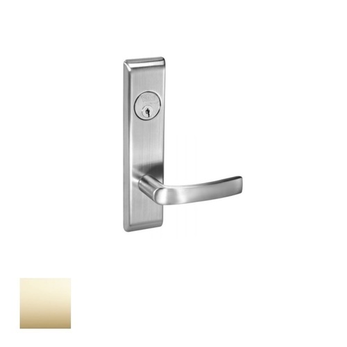 Exit Device Lever Trim, Bright Polished Brass