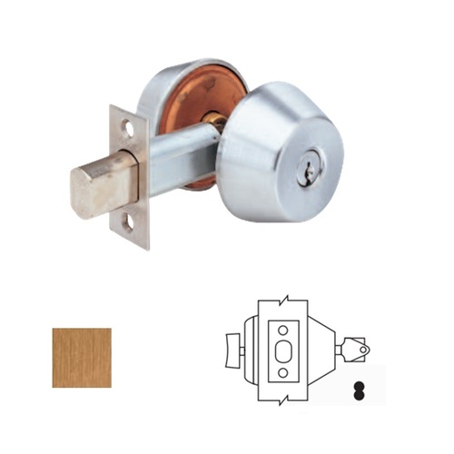 D Series Grade 1 Deadbolt Satin Bronze