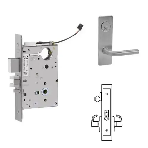 ML20914 Mortise Electrified Lever Lockset x REX Satin Chrome