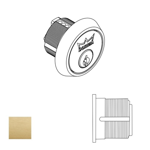 90 Conventional Mortise Cylinder, Satin Brass