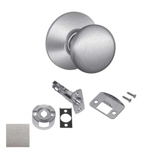 F51AF Plymouth Keyed Entry Knob Lock, Satin Chrome