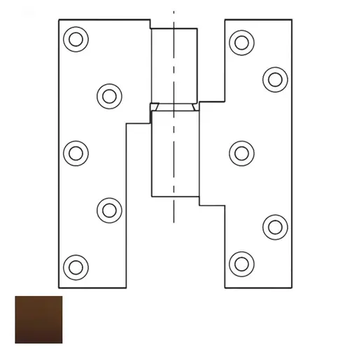 Full Mortise Intermediate Pivot-20 Minute Rated Fire Door, Oil Rubbed Dark Bronze