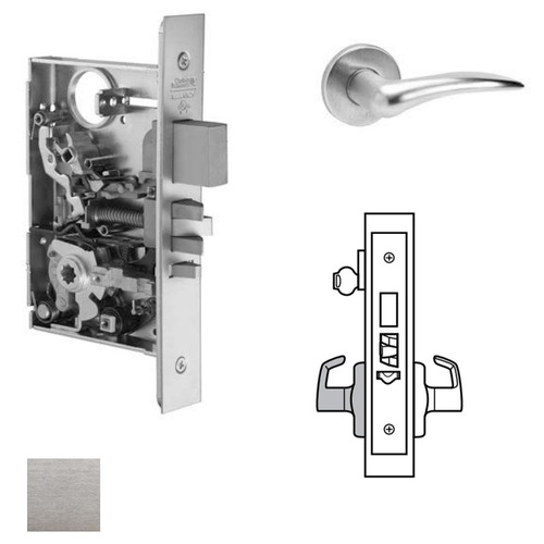 ML2059 Mortise Security Storeroom Lever Lockset Satin Chrome