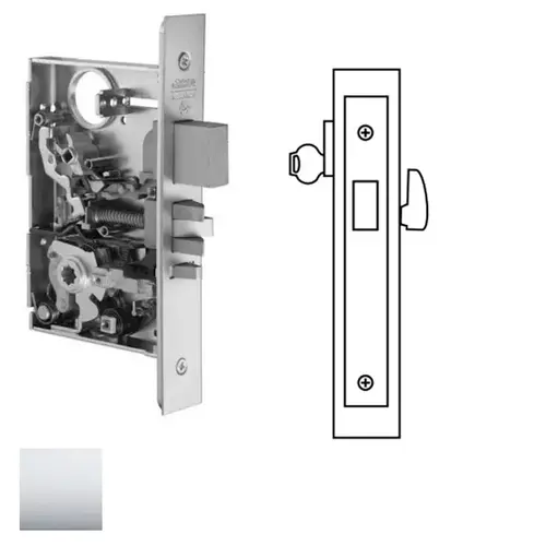 ML2013 Mortise Cylinder x Thumbturn Deadlock Bright Polished Chrome