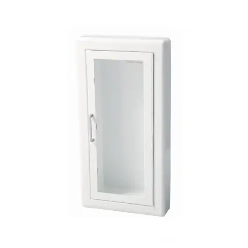 JL Industries 1017F10 Ambassador Steel Semi-Recessed Non Fire-Rated Extinguisher Cabinet - Full Glass with Pull