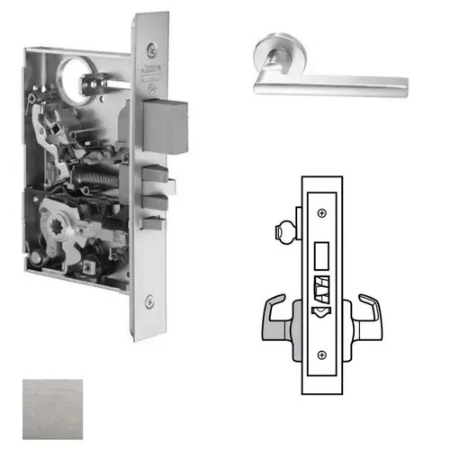 ML2059 Mortise Security Storeroom Lever Lockset Satin Chrome