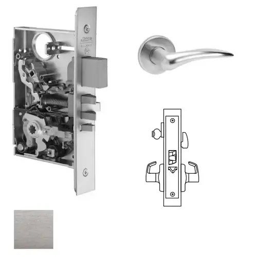 ML2053 Mortise Entrance Lever Lockset Satin Chrome