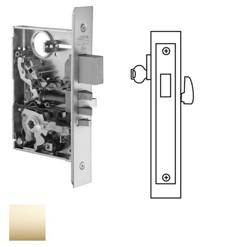 ML2017 Mortise Classroom Deadlock Bright Polished Brass