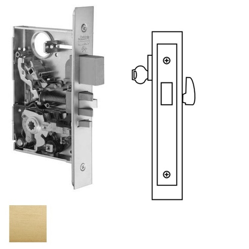 ML2013 Mortise Cylinder x Thumbturn Deadlock Satin Brass