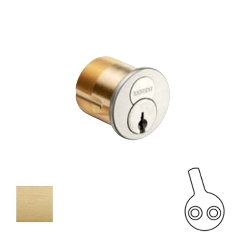 6300 Series 42 Interchangable Mortise Cylinder Satin Brass