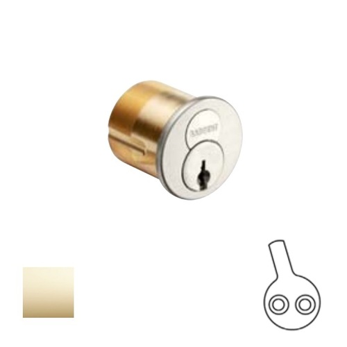 6300 Series 42 Interchangable Mortise Cylinder Bright Polished Brass