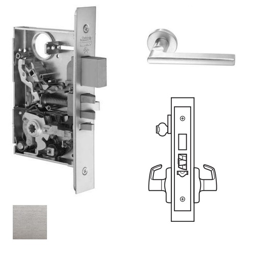 ML2072 Mortise Classroom Security Lever Lockset Satin Chrome