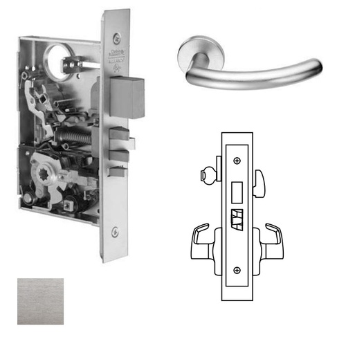 ML2024 Mortise Entrance Lever Lockset Satin Chrome