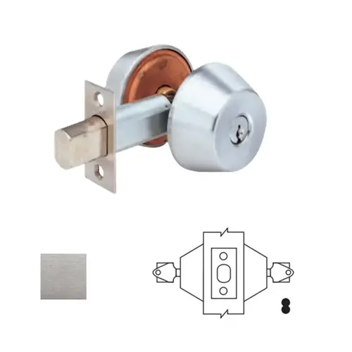 D Series Grade 1 Deadbolt Satin Chrome