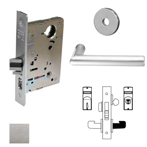 8200 Series 8251 Storeroom Deadbolt Lockset Less Cylinder Satin Chrome