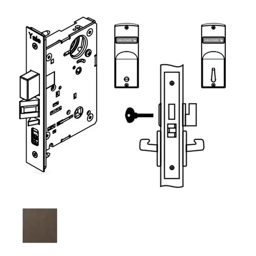 Mortise Lever Body, 8802FL, Dark Oxidized Satin Bronze