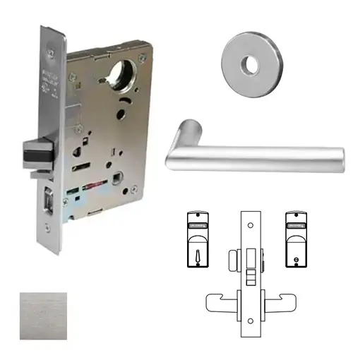 8200 Series 8266 Privacy Bath/Bedroom Non-Keyed Lockset Satin Chrome