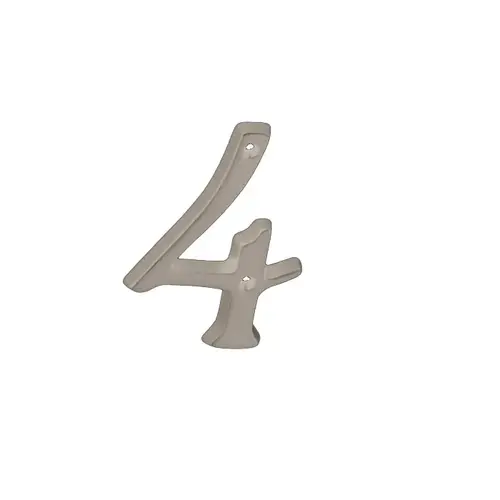 4" Classic House Number 4 Satin Nickel