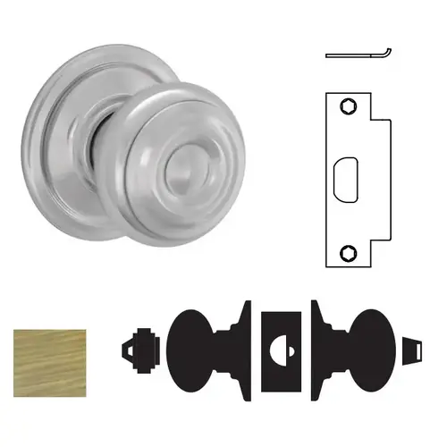 A53PD Georgian Entrance Lock, Satin Brass Blackened