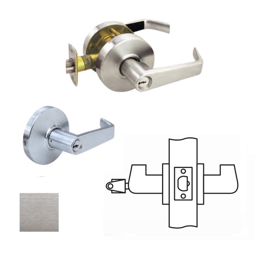 RL Series Cylindrical Lever Lock Satin Chrome