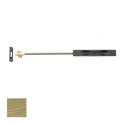 Flush Bolt with 12" Rod Satin Brass & Black