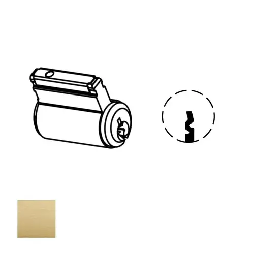 PL5000 Series Fixed Core Padlock Cylinder Satin Brass