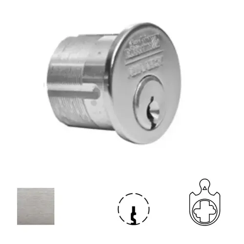 1001 Series Hotel Function Mortise Cylinder Satin Chrome