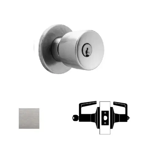 W Series Entry/Office Lock, Satin Chrome