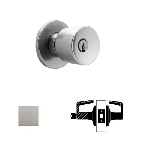 W Series Storeroom Lock, Satin Chrome