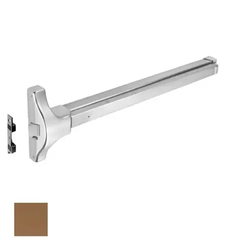 2100F Fire Rated Rim Exit Device, Light Bronze Painted