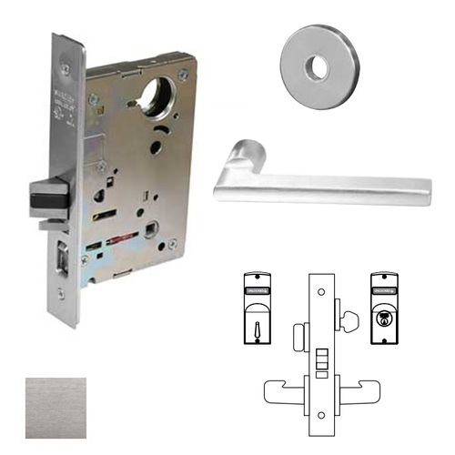 8200 Series 8256 Office/Inner Entry Lockset Less Cylinder Satin Chrome