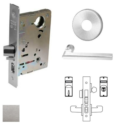 8200 Series 8243 Apartment Corridor Lockset Satin Chrome