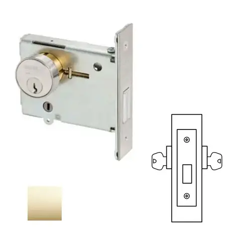 4870 Series 4874 Double Cylinder Deadbolt Bright Polished Brass