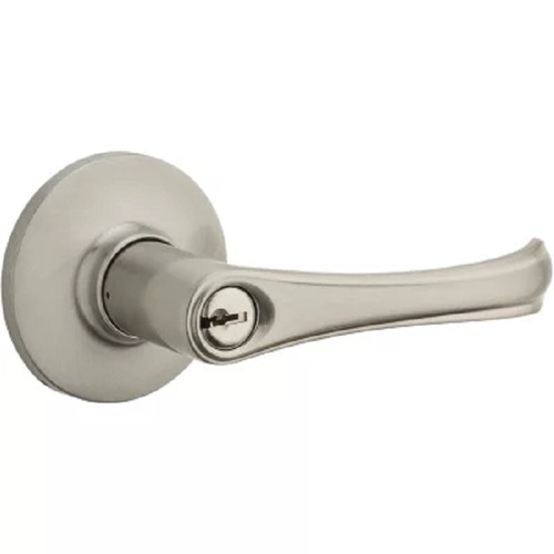 Burbank UL Keyed Entry Lever Satin Nickel