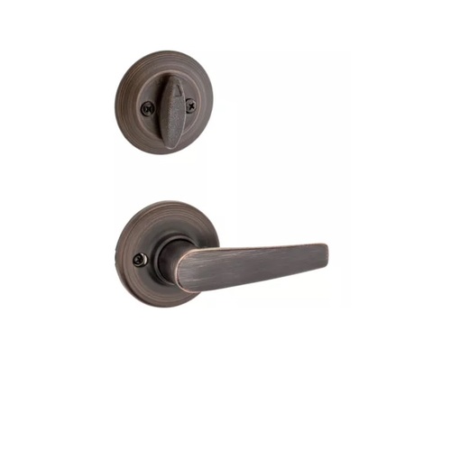 Delta Lever Interior Single Cylinder Handleset Trim Venetian Bronze