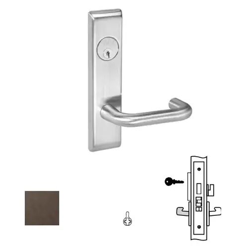 8800FL Mortise Lever Escutcheon Working Trim, 8820FL, Dark Oxidized Satin Bronze