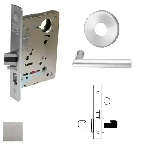 8200 Series 8205 Office/Entry Lockset Satin Chrome