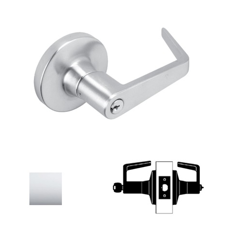 T Series Entry/Office Lock, Bright Polished Chrome