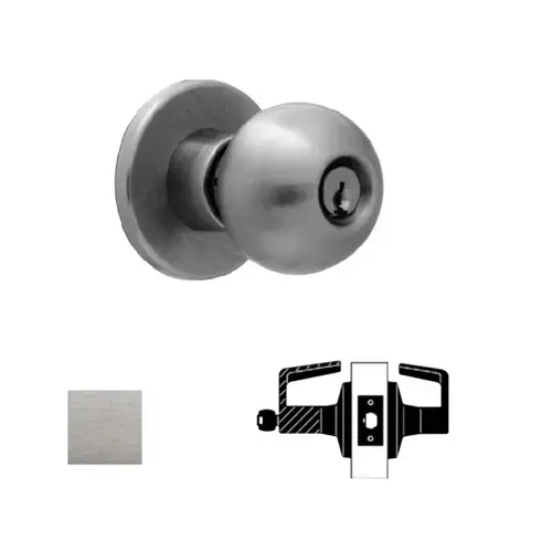 W Series Storeroom Lock Satin Chrome