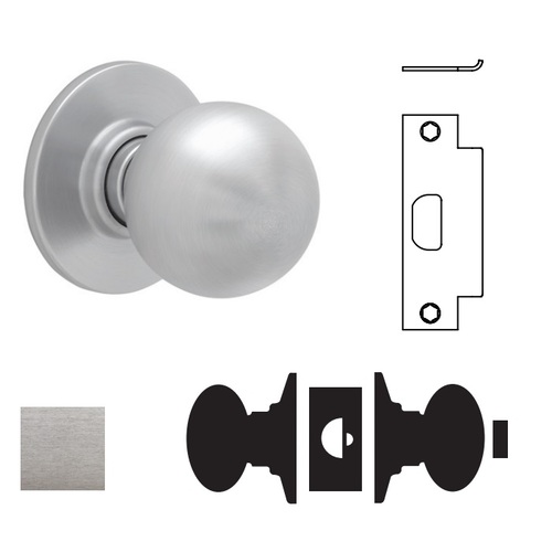 A30D Orbit Patio Lock, Satin Chrome