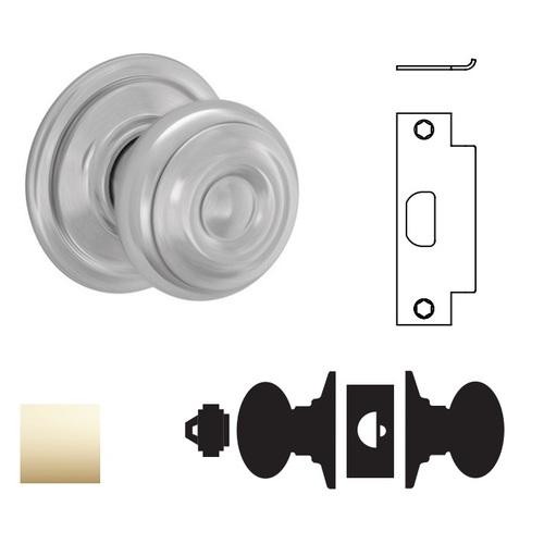 A80LD Georgian Storeroom Lock, Bright Polished Brass