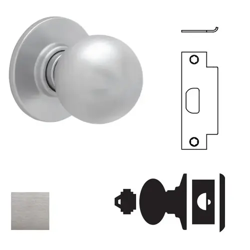 A79LD Orbit Communicating Lock, Satin Chrome