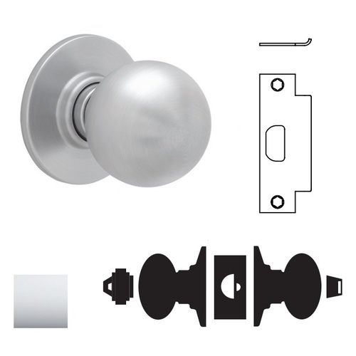 A53LD Orbit Entrance Lock, Bright Polished Chrome