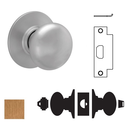 A53LD Plymouth Entrance Lock, Satin Bronze