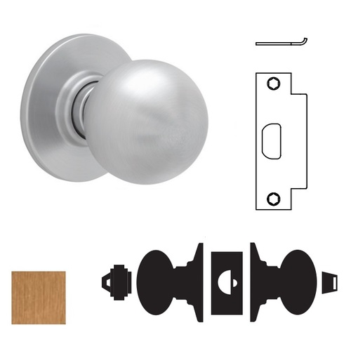 A53LD Orbit Entrance Lock, Satin Bronze