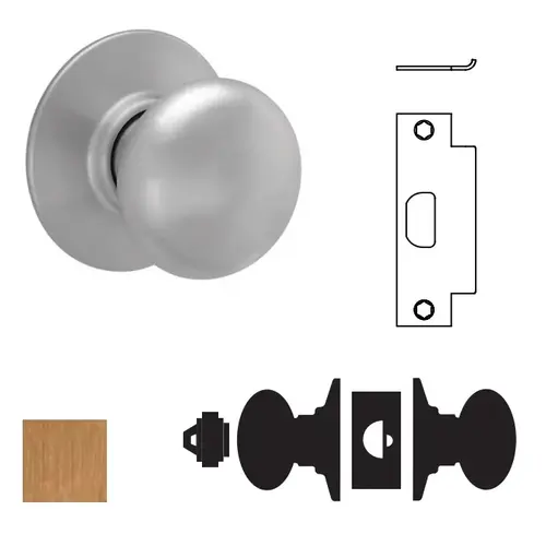 A70PD Plymouth Classroom Lock, Satin Bronze