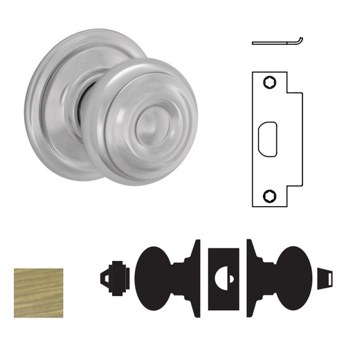 A53LD Georgian Entrance Lock, Satin Brass Blackened